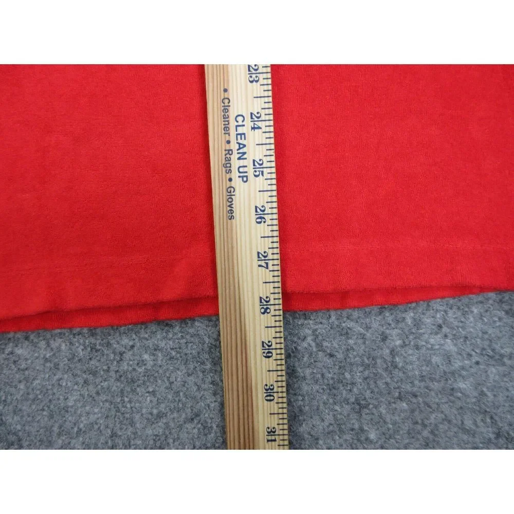 VINTAGE J Crew Shirt Mens‎ Extra Large Red Terry Cloth Oarsman Casual Pocket
